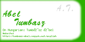 abel tumbasz business card